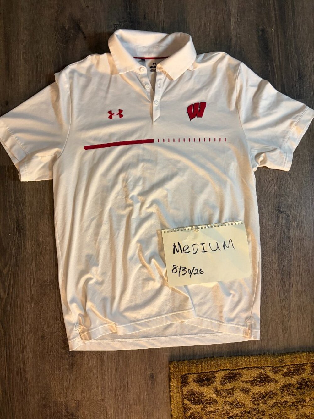 Wisconsin Badgers UA Polo - White